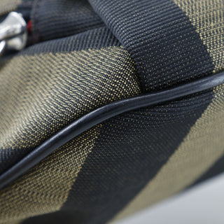 Fendi Front Pocket Waist Bag Pequin Canvas