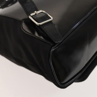 Gucci Vintage Bamboo Backpack Nylon and Patent Leather