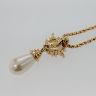 Christian Dior CD Pendant Necklace Metal