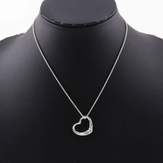 Tiffany & Co. Elsa Peretti Open Heart Pendant Necklace Sterling Silver
