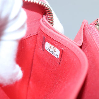 Chanel Filigree Zip Around Wallet Quilted Caviar