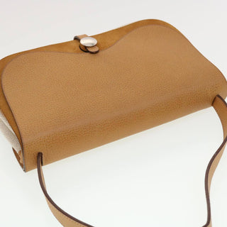 Hermes Colorado Handbag Leather and Toile