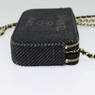 Chanel Deauville Chain wallet Raffia