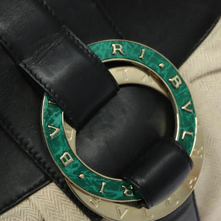 Bvlgari Chandra Hobo Canvas and Leather