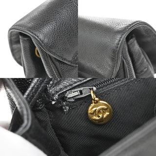 Chanel Vintage Triple Stitched CC Flap Backpack Caviar