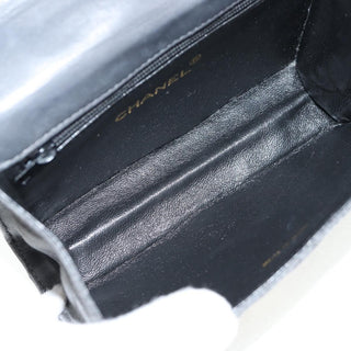 Chanel Vintage Camellia Flap Crossbody Bag Satin and Mesh