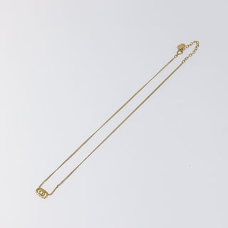 Christian Dior CD Pendant Necklace Metal