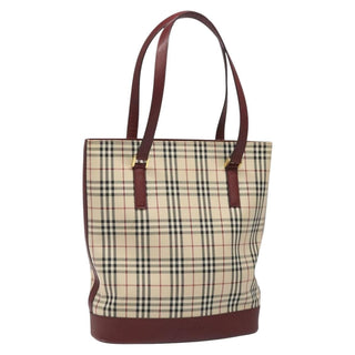 Burberry Nova Check Tote Canvas and Leather