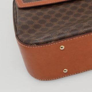 Celine Vintage Convertible Top Handle Bag Macadam Coated Canvas