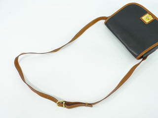 Celine Vintage Crossbody Bag Logo Embossed Leather