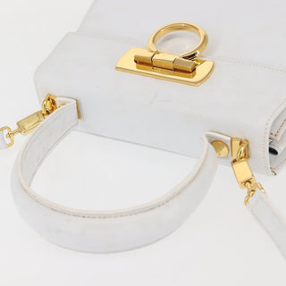 Salvatore Ferragamo Gancini Convertible Top Handle Bag Leather