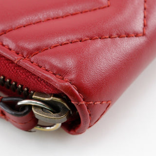 Gucci GG Marmont Zip Around Wallet Matelasse Leather