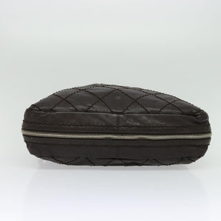 Chanel Expandable Zip Around Frame Bag Quilted Leather