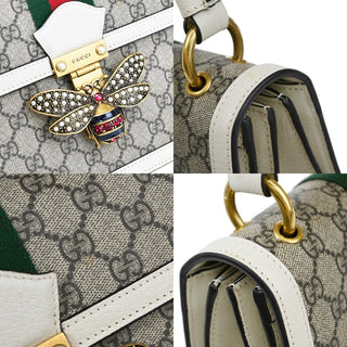 Gucci Queen Margaret Top Handle Bag GG Coated Canvas with Leather