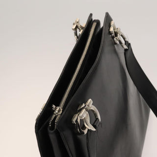 Salvatore Ferragamo Gancini Shoulder Bag Leather