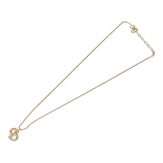 Christian Dior CD Pendant Necklace Metal and Crystals