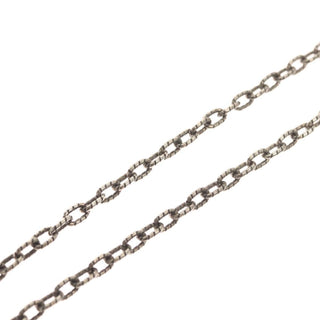 Gucci Engraved Interlocking G Chain Link Pendant Necklace Sterling Silver