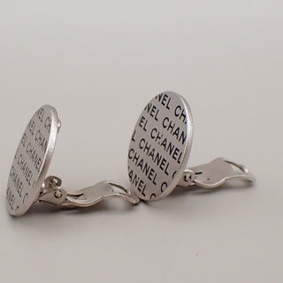 Chanel Vintage CC Round Button Clip-On Earrings Metal
