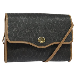 Christian Dior Vintage Honeycomb Flap Crossbody Bag Coated Canvas
