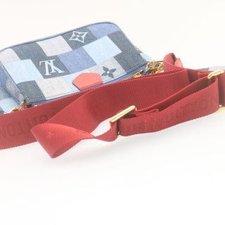 Louis Vuitton Multi Pochette Accessoires Damier and Monogram Patchwork Denim