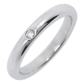 Tiffany & Co. Elsa Peretti 1 Diamond Stacking Band Ring 950 Platinum with Diamond
