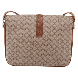 Celine Vintage Macadam Shoulder Bag Canvas and Leather