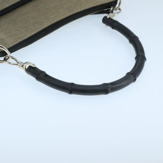 Gucci Vintage Bamboo Handle Tote Canvas