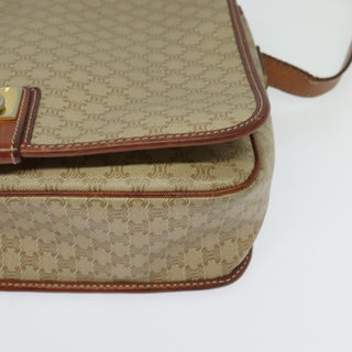 Celine Vintage Macadam Shoulder Bag Canvas and Leather