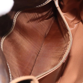 Celine Vintage Macadam Circle Logo Shoulder Bag Canvas and Leather