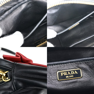 Prada Bow Camera shoulder Bag Leather