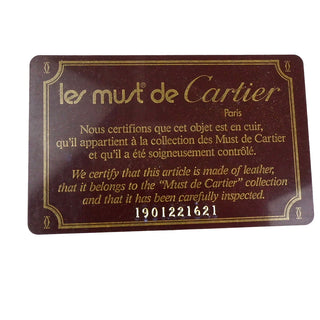 cartier Must de cartier 2C logo Hand Bag Leather