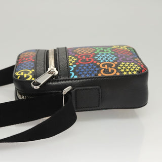 Gucci Front Zip Messenger Bag Psychedelic Print GG Coated Canvas