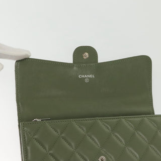Chanel CC Gusset Classic Flap Wallet Quilted Lambskin