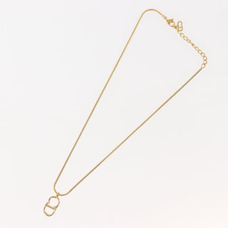 Christian Dior CD Pendant Necklace Metal