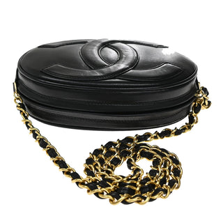 Chanel Vintage CC Oval Chain Bag Leather