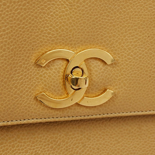 Chanel Vintage CC Front Pocket shoulder Bag Calfskin Leather