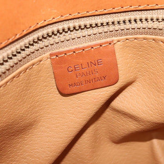 Celine Vintage Macadam Shoulder Bag Canvas and Leather