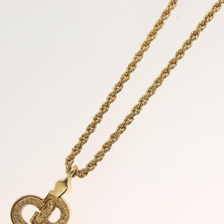 Christian Dior CD Pendant Necklace Gold-plated