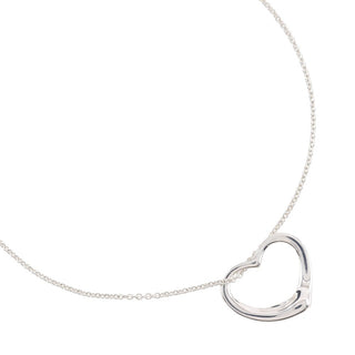 Tiffany & Co. Elsa Peretti Open Heart Pendant Necklace Sterling Silver