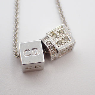 Christian Dior CD Logo necklace Silver-Plated