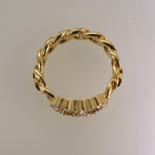 Christian Dior CD ring Metal and Crystals