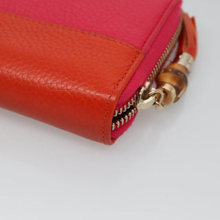 Gucci Bamboo Tassel Zip Wallet Leather