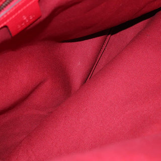 Gucci Logo Drawstring Backpack Striped Canvas