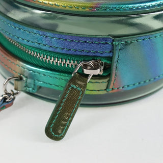 Chanel Filigree Round Clutch with Chain Vinyl