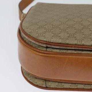 Celine Vintage Macadam Shoulder Bag Canvas and Leather