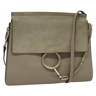 Chloe Faye Shoulder Bag Leather and Suede