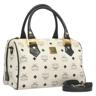 MCM Visetos Handbag Canvas and Leather