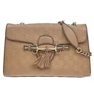 Gucci Emily Chain Flap Bag Guccissima Leather