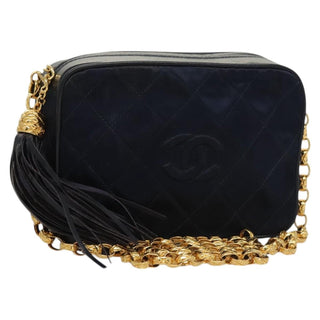 Chanel Vintage Timeless Camera Tassel Bag Silk