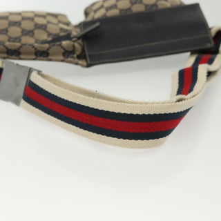 Gucci Vintage Double Belt Bag GG Canvas with Leather